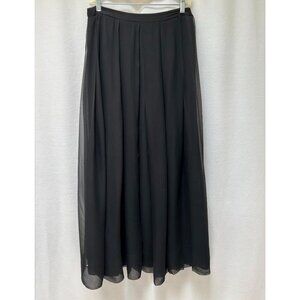 Vintage Nelly de Grab Silk Chiffon Pleated Skirt Formal 14 W-28" Long